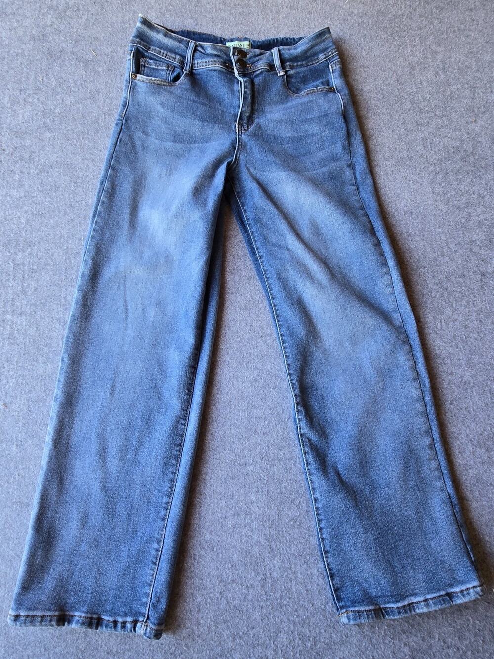 Sky Jeans Women's Strait Leg Jeans Med Blue Wash Stretch Size 11 (29x29)